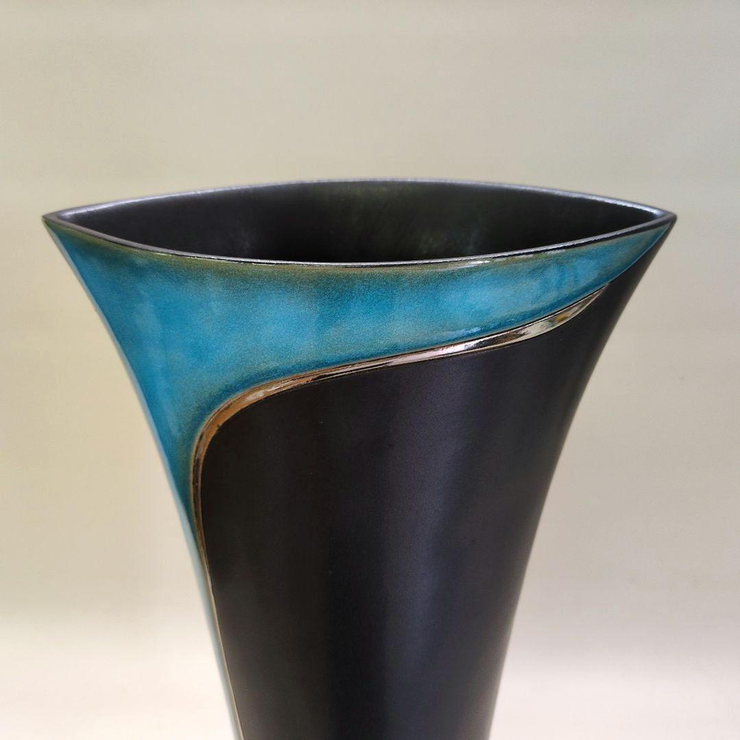 新品未使用　大きめのサイズ　京焼　華善作　池坊好み　池坊花器