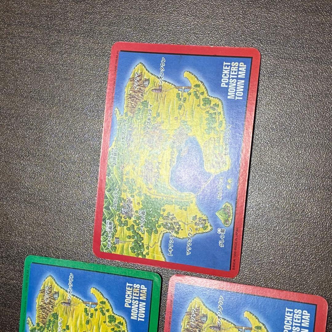 ポケモンカードダス　リザードン　フシギバナ　カメックス　タウンマップ　1996