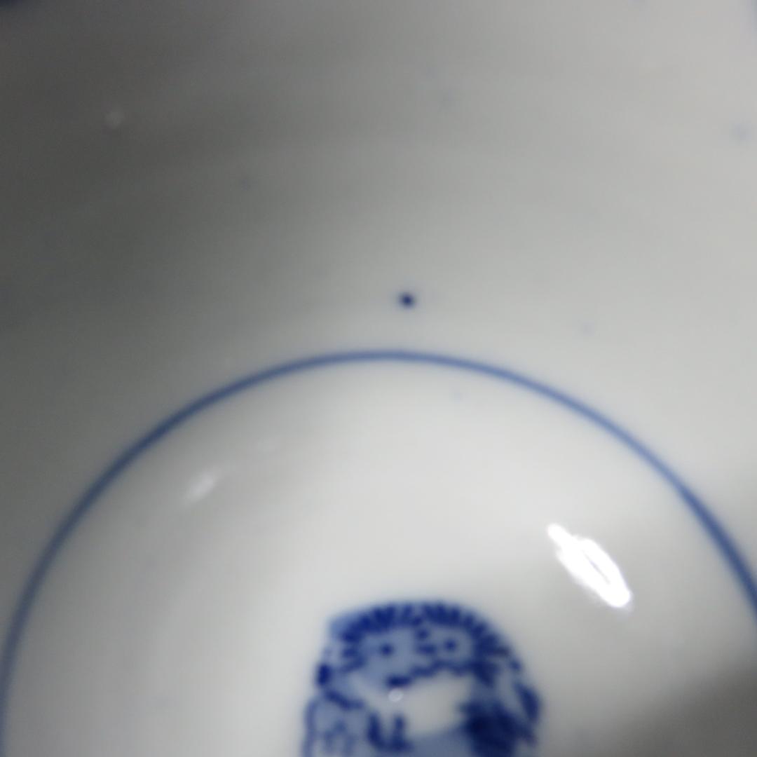蕎麦猪口 向付 5客 色絵付 窯傷 花文様 金彩 明治 大正