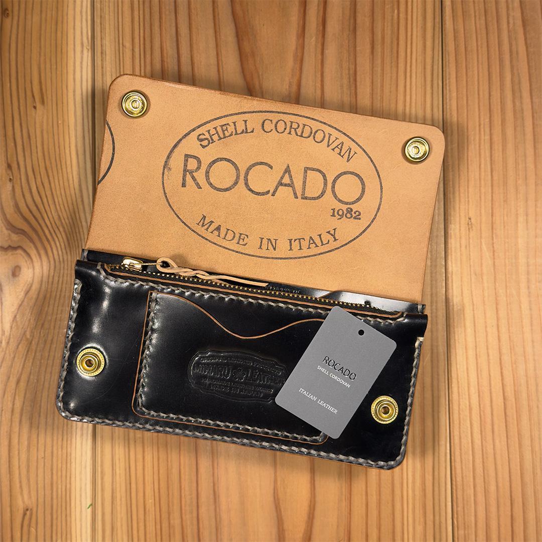 ROCADO – シェルコードバン使用｜ロングトラッカーウォレット・Cブラック