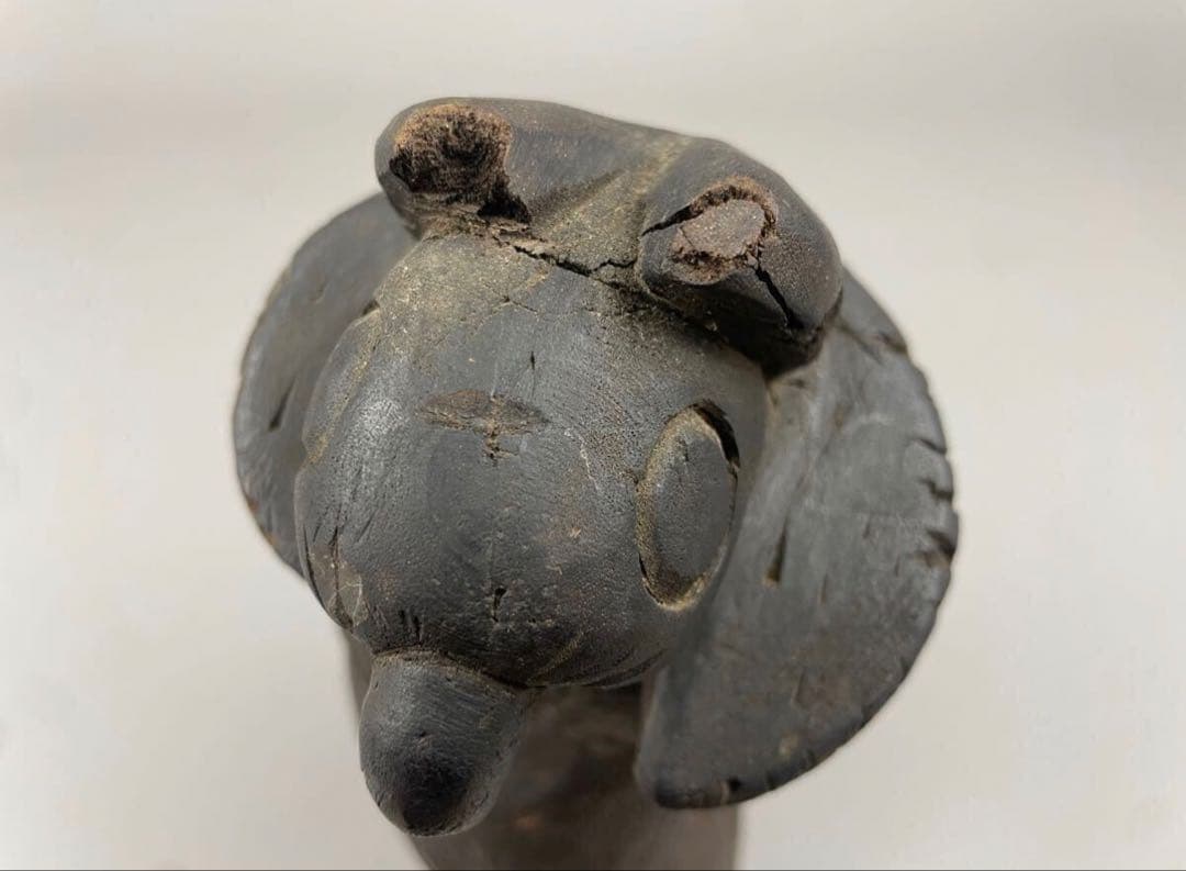 初出し 李朝工芸 李朝時代 古木製 彫刻 置物 鳥 魚 仏像 オブジェ 希少うぶ