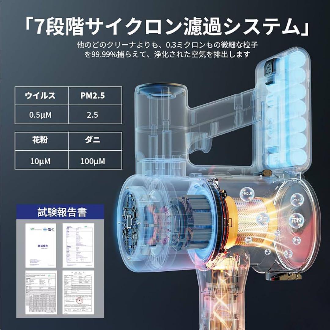 掃除機 コードレス AI汚れ自動検知 コードレス掃除機 軽量 サイクロン