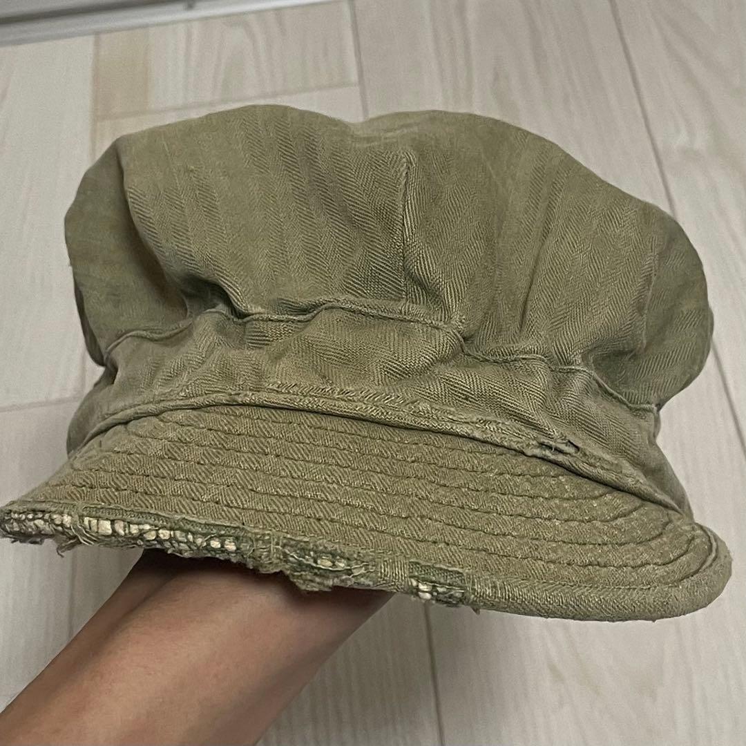 40s米軍実物HBTM-41ミリタリーキャップヘリンボーンツイルWW2