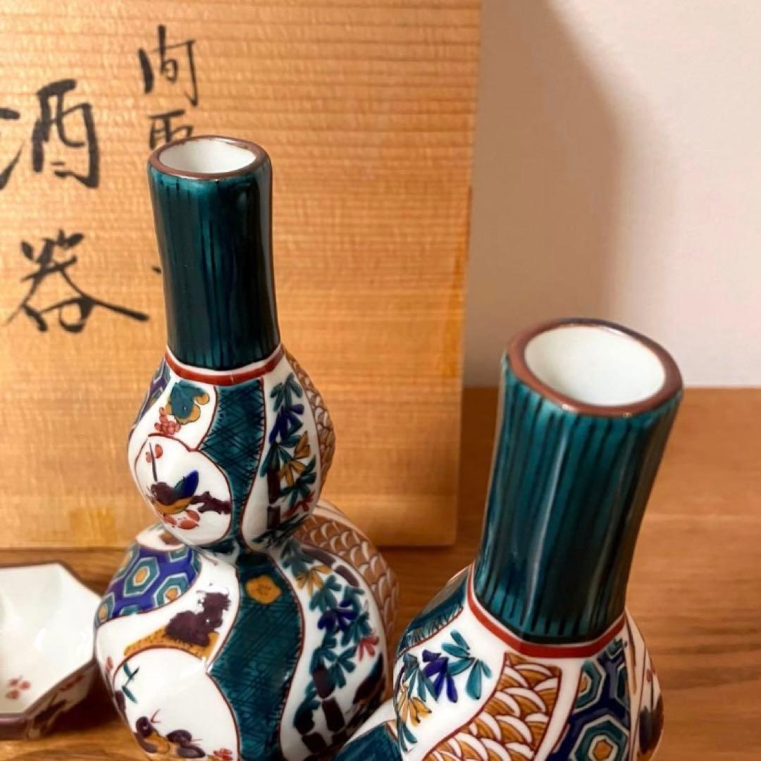 九谷焼　酒器　徳利　八角盃