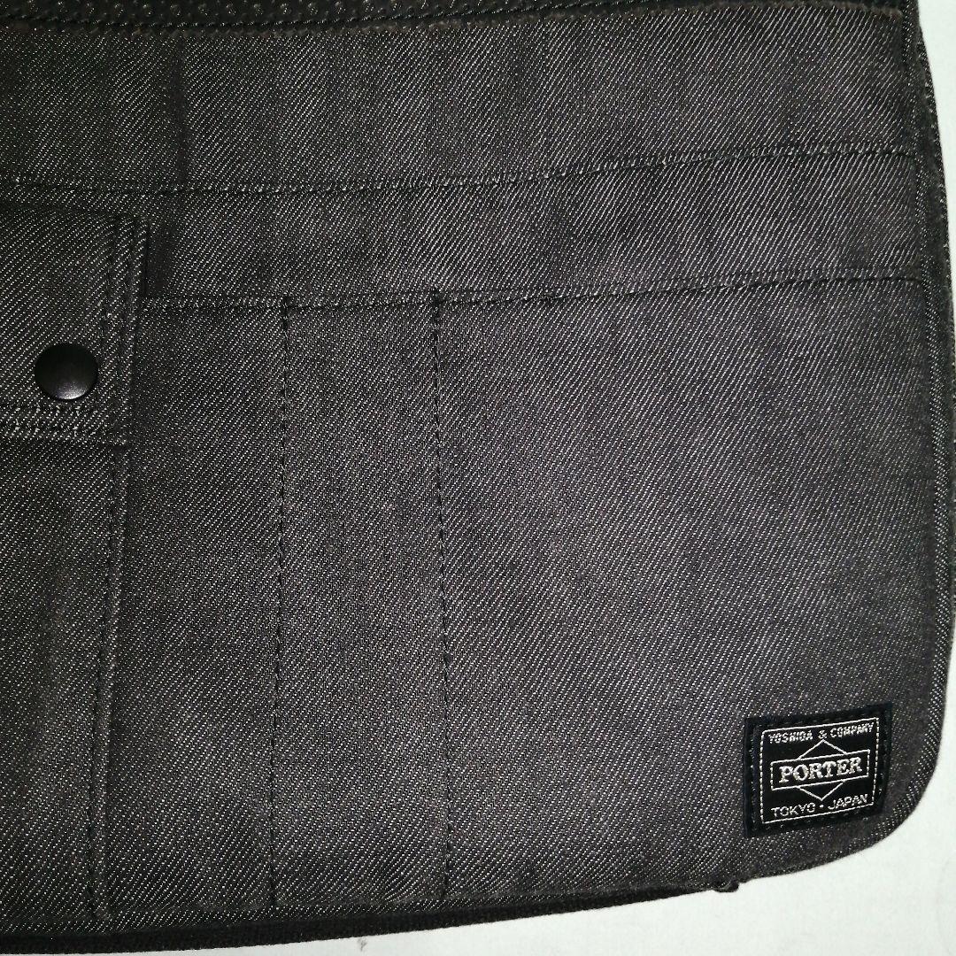 PORTER×エッセンシャルデザインズ　デニム　クラッチバッグ PCケース