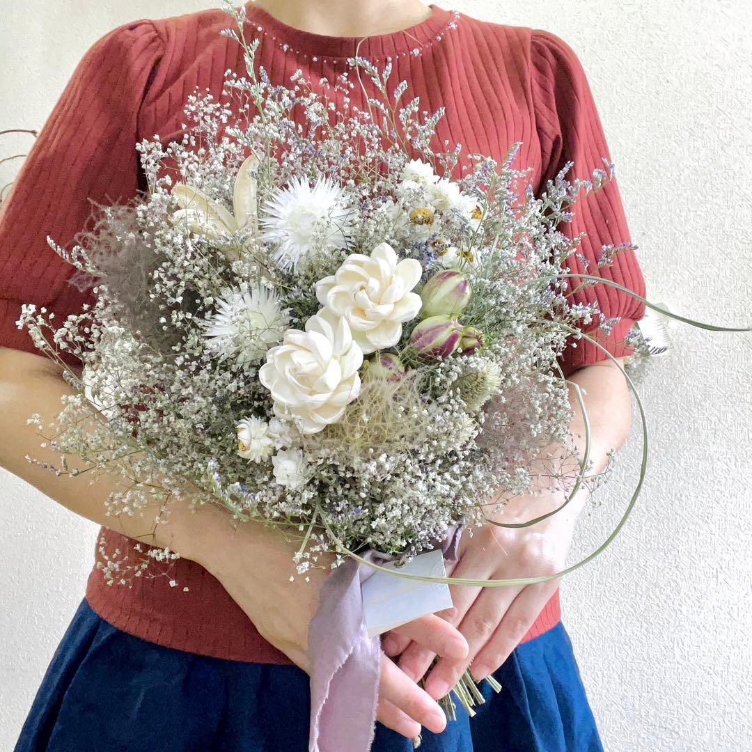3way フライングリース 上向き　下向きスワッグ　吊り下げスワッグ　かすみ草