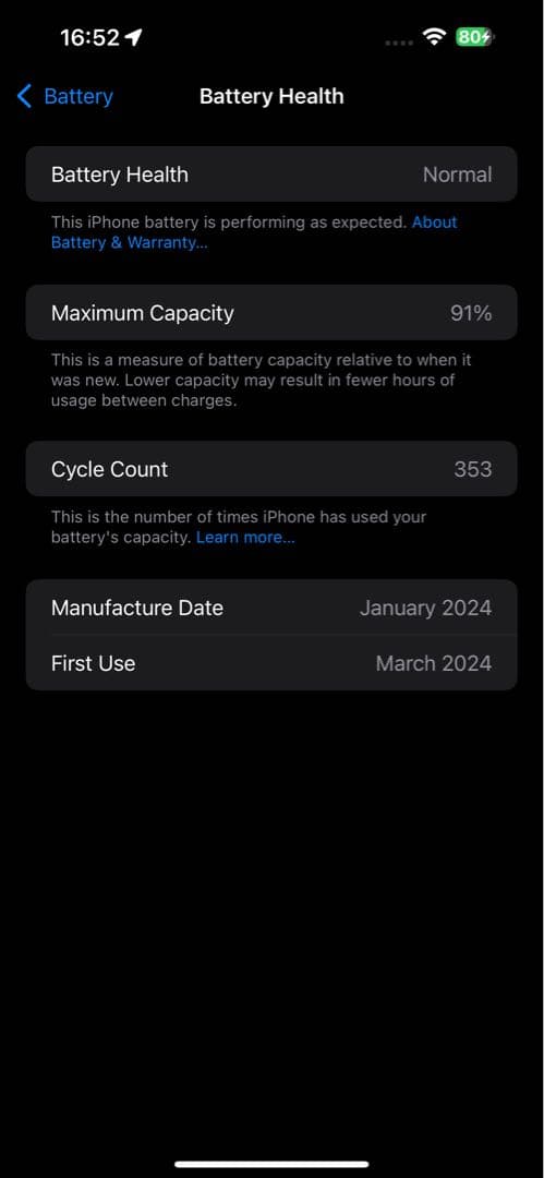 iPhone 15 Plus 256GB ブラック 美品
