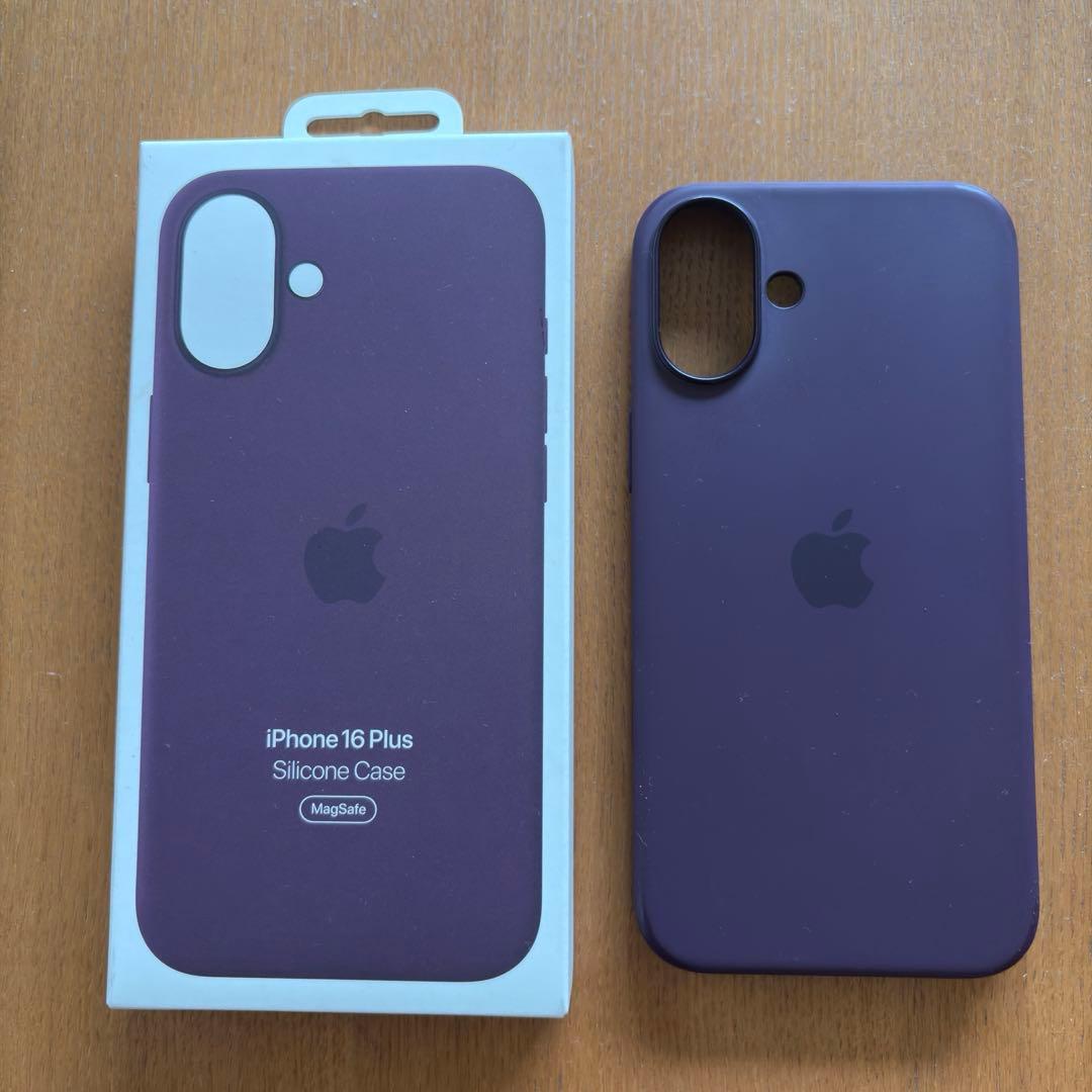 純正 MagSafe対応 iPhone 16シリコーンケースープラム