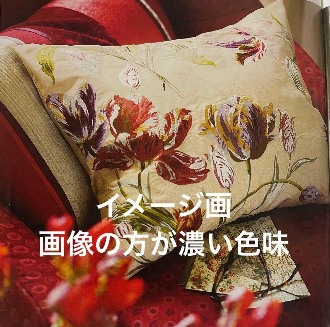 刺繍 ベージュ ゴスフォード クッションカバー １点のみ