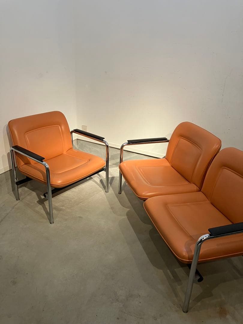 アリスさま専用　ホウトク、レトロ、デザイン、シングルチェア②美品スペースエイジ