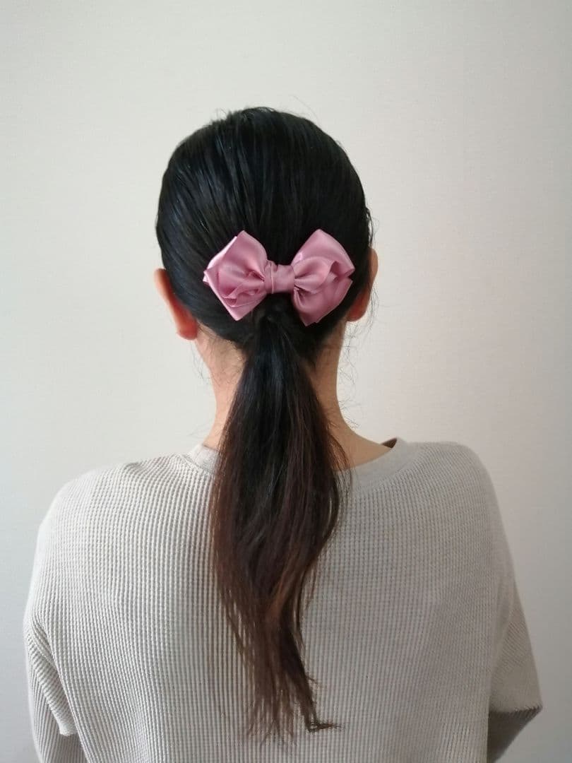 リボン　ヘアアクセサリー　ヘアクリップ