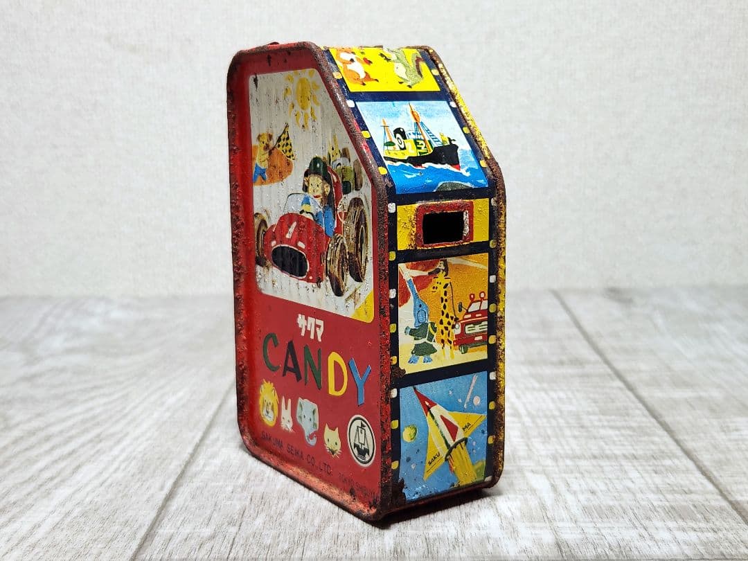 サクマ ドロップス 空き缶 8ミリカメラ風 昭和レトロ 当時物