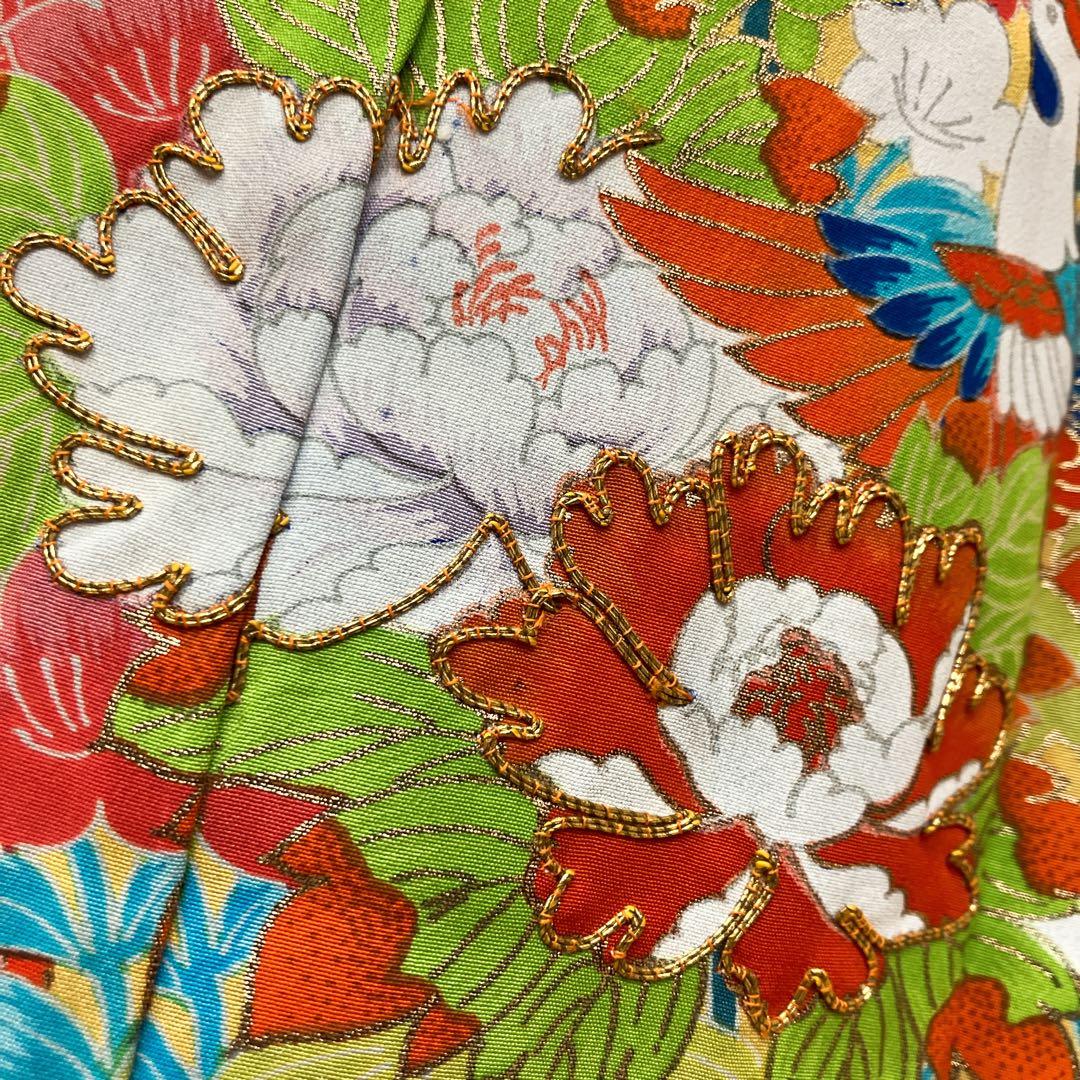 ◎mk-919　七五三　振袖　着物　女の子　御祝い着　金駒刺繍　2-6