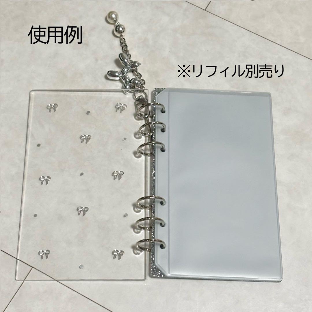 ✨しなもん୨୧ ✨A6 アクリルレジンバインダー　リング付き　韓国　貯金