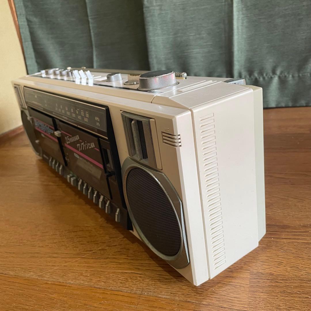 SANYO WMR-D25 サンヨー ダブルラジカセ カセットデッキ ホワイト