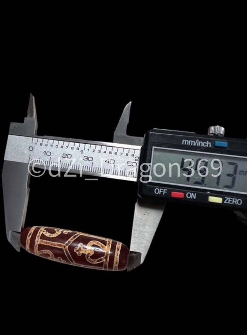 【入手困難】Dzi beadsジービーズ 上肯 紅玉髄 亀甲長寿蓮花宝瓶天珠