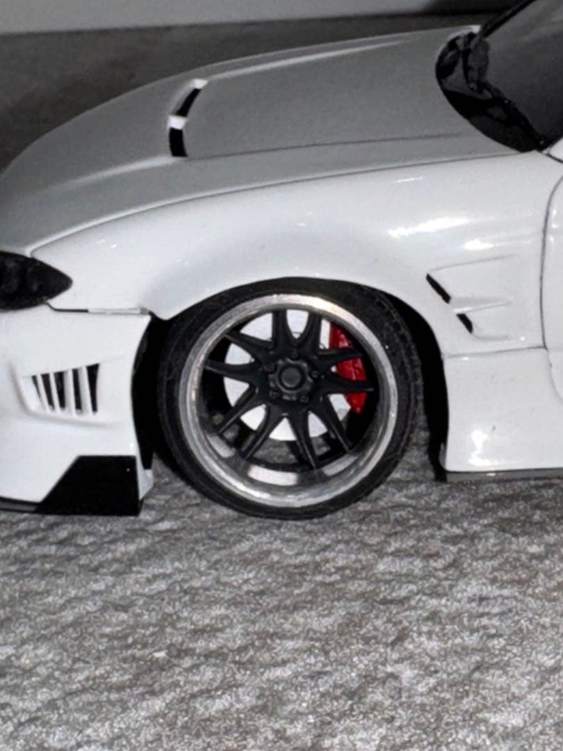 S15シルビア プラモデル完成品 オリジン(雷神)エアロ BCLウィング 深リム