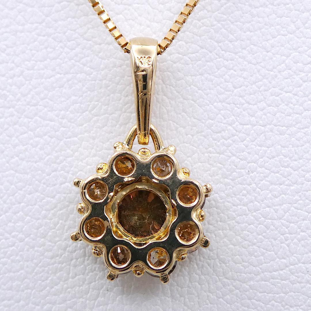 ペンダント K18 ブラウンダイヤモンド1.01ct