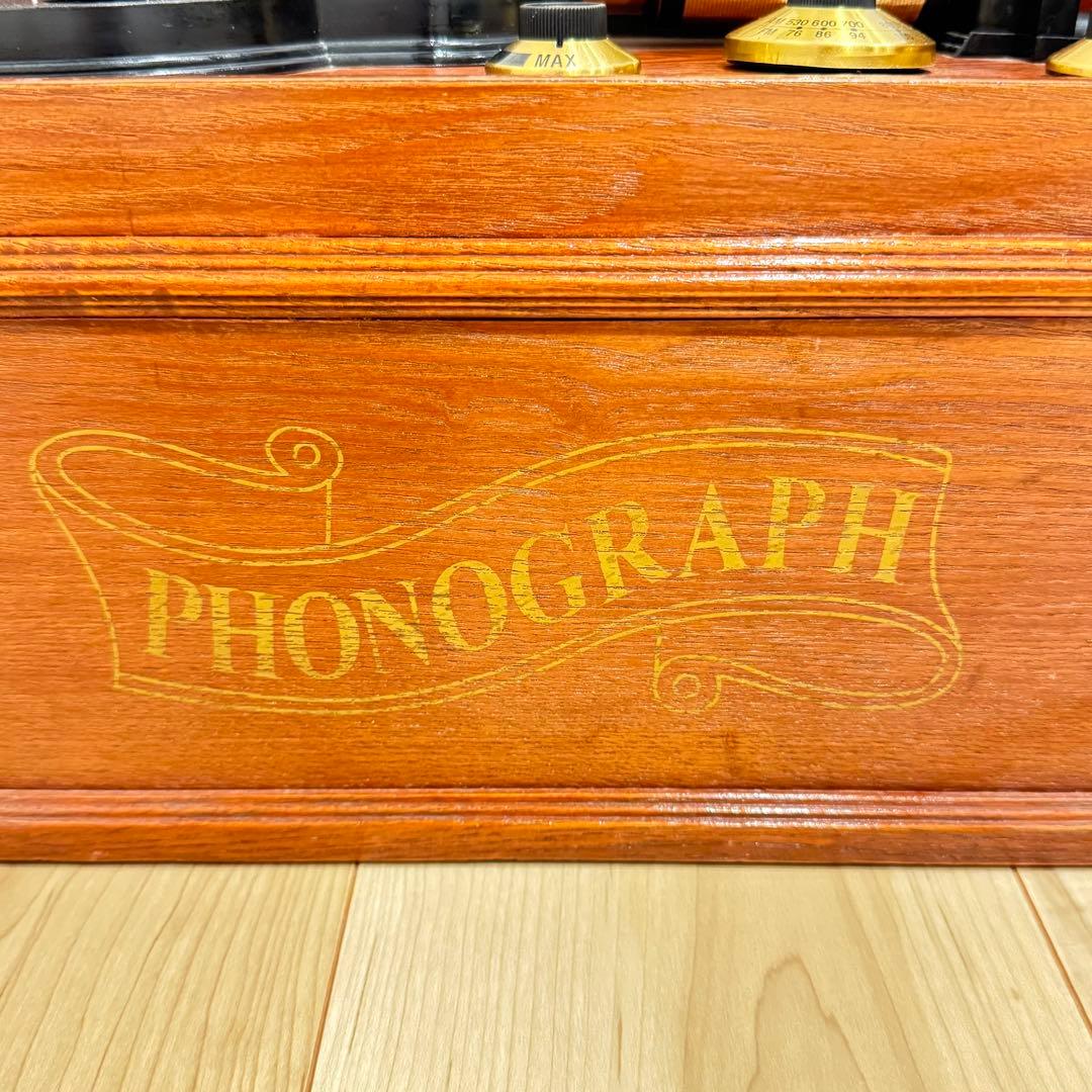 PHONOGRAPH 蓄音機型CDプレーヤー　マルチプレーヤー　ラジオ　動作品