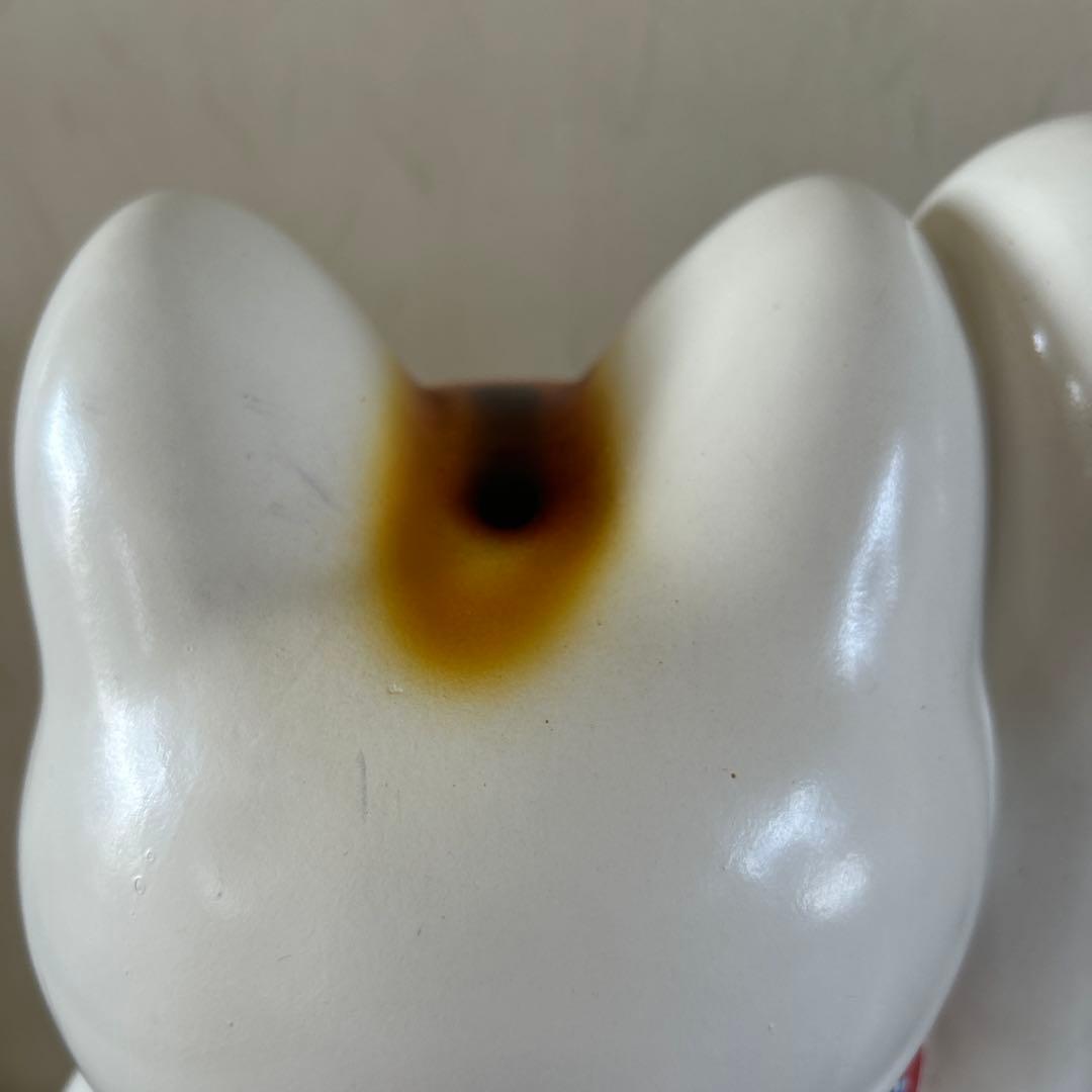 【送料込み】大きめ 38㎝ 招き猫 2体セット　置物 陶器製