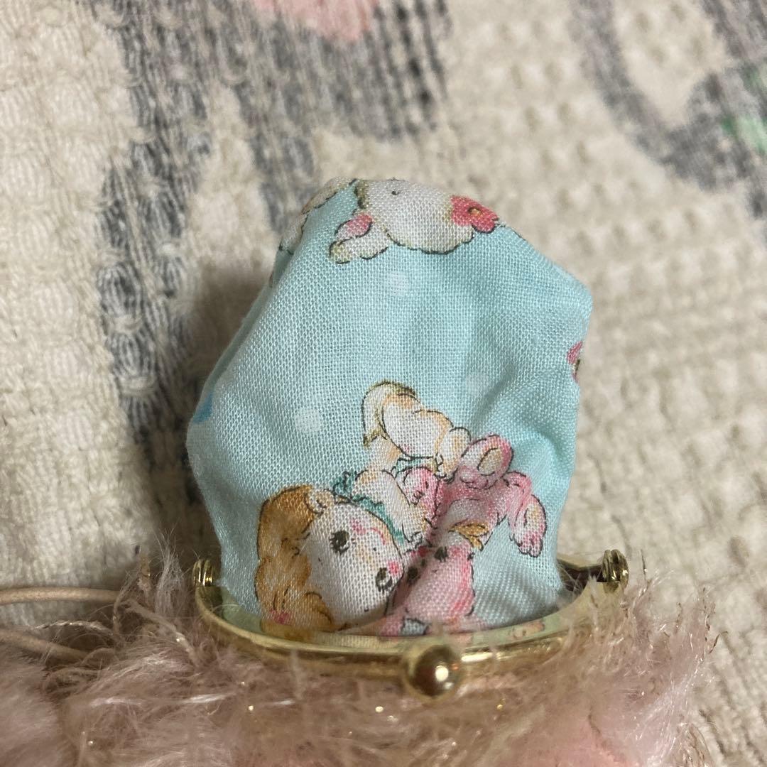 テディベア作家　ぬいぐるみ　がま口　中古品　作者不明