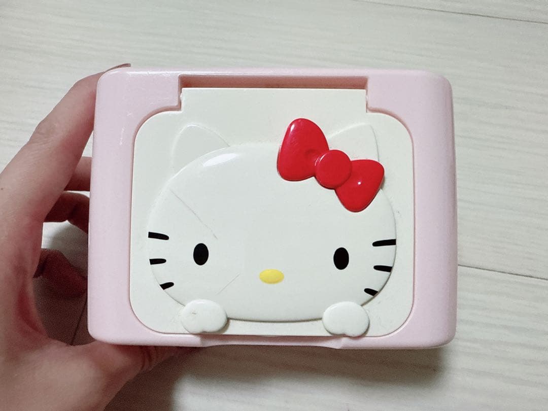 ハローキティ 歯ブラシ立て メイク落としケース 収納ボックス ピンク