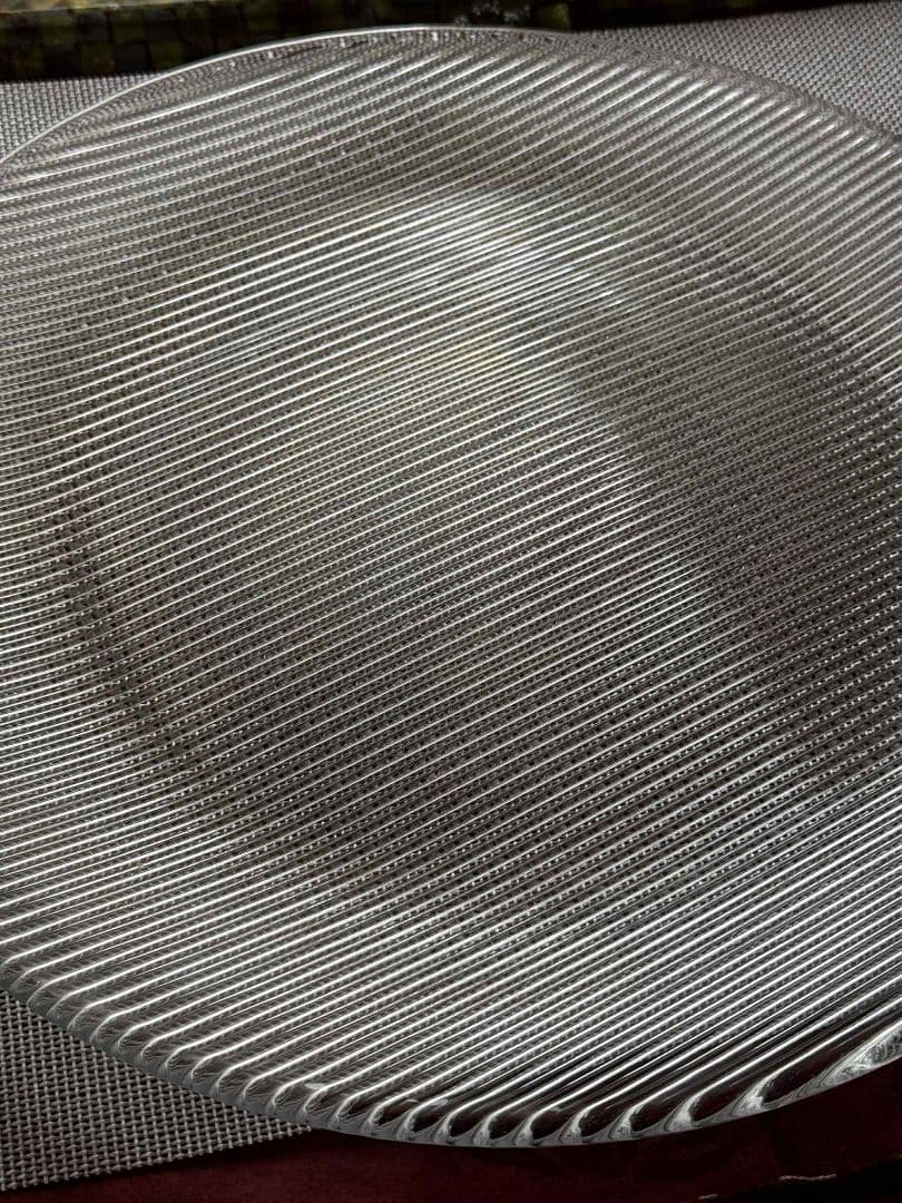 クリアガラス ストライプ皿