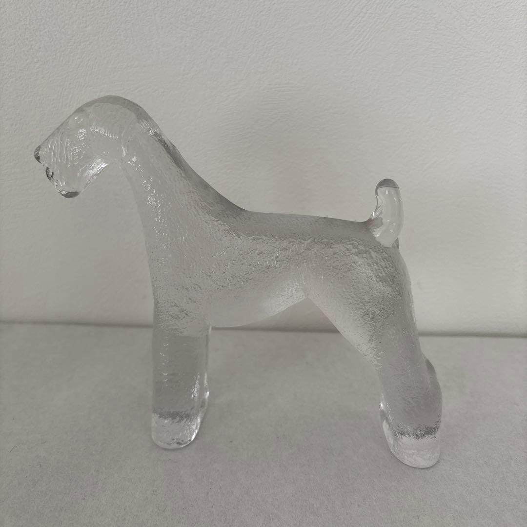 置物 ガラス クリア 犬 テリア コスタボダ Kosta Boda 2点