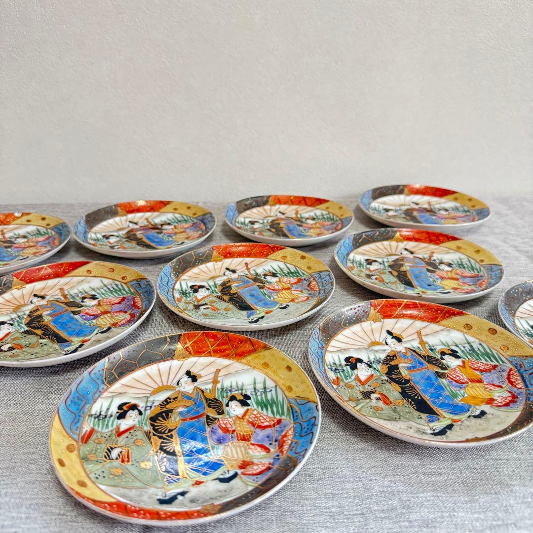 古伊万里 色絵 皿 小皿 時代 飾り皿 菓子皿 骨董 蔵出し アンティーク