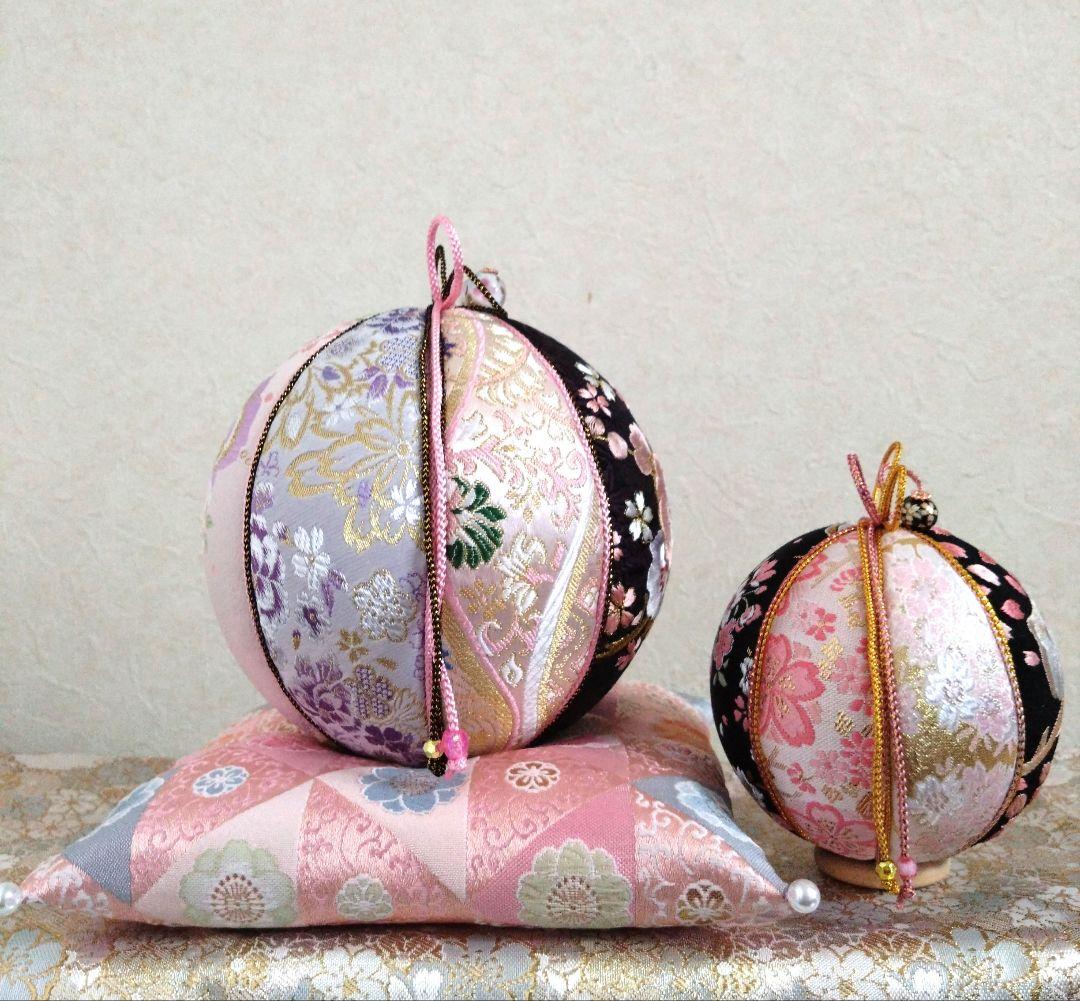 しょりん手毬 手鞠 てまり 豪華刺繍梅 刺繍ふくろう
