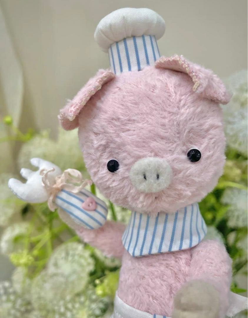 シェフ豚さん アーティストベア 海外作家様 ハンドメイド ぬいぐるみ 置物