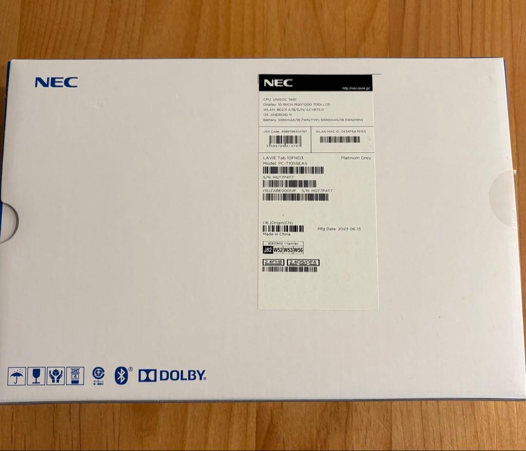 NEC タブレット本体 LAVIE Tab T10 FHD3