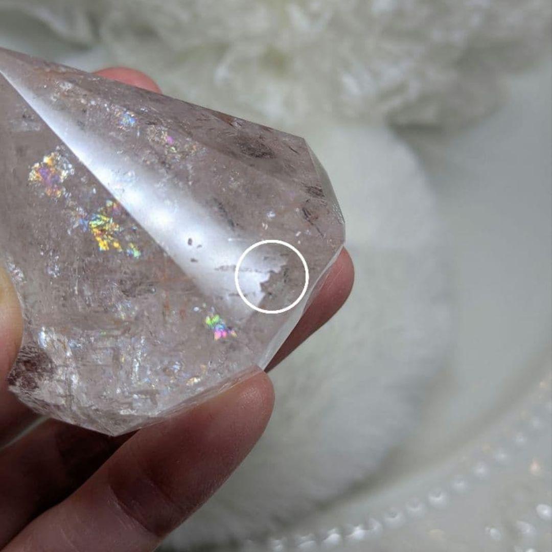 限定価格　♡ピンクアゼツライト（通称） ピンククリアクォーツ♡　 ダイヤ　虹