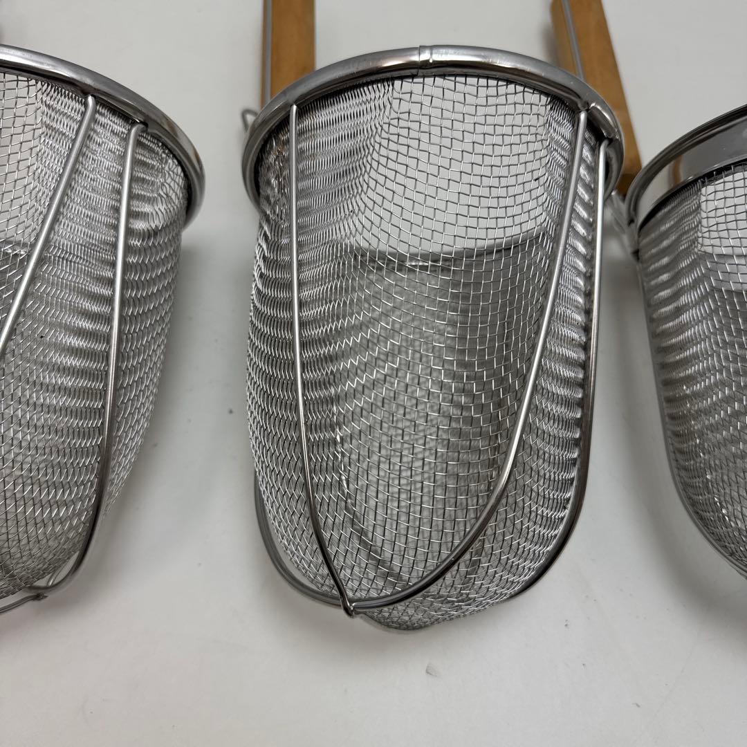 本職の逸品 ヨシカワ 品質表示18-8 YH-5950 木柄 うどん揚げ 大
