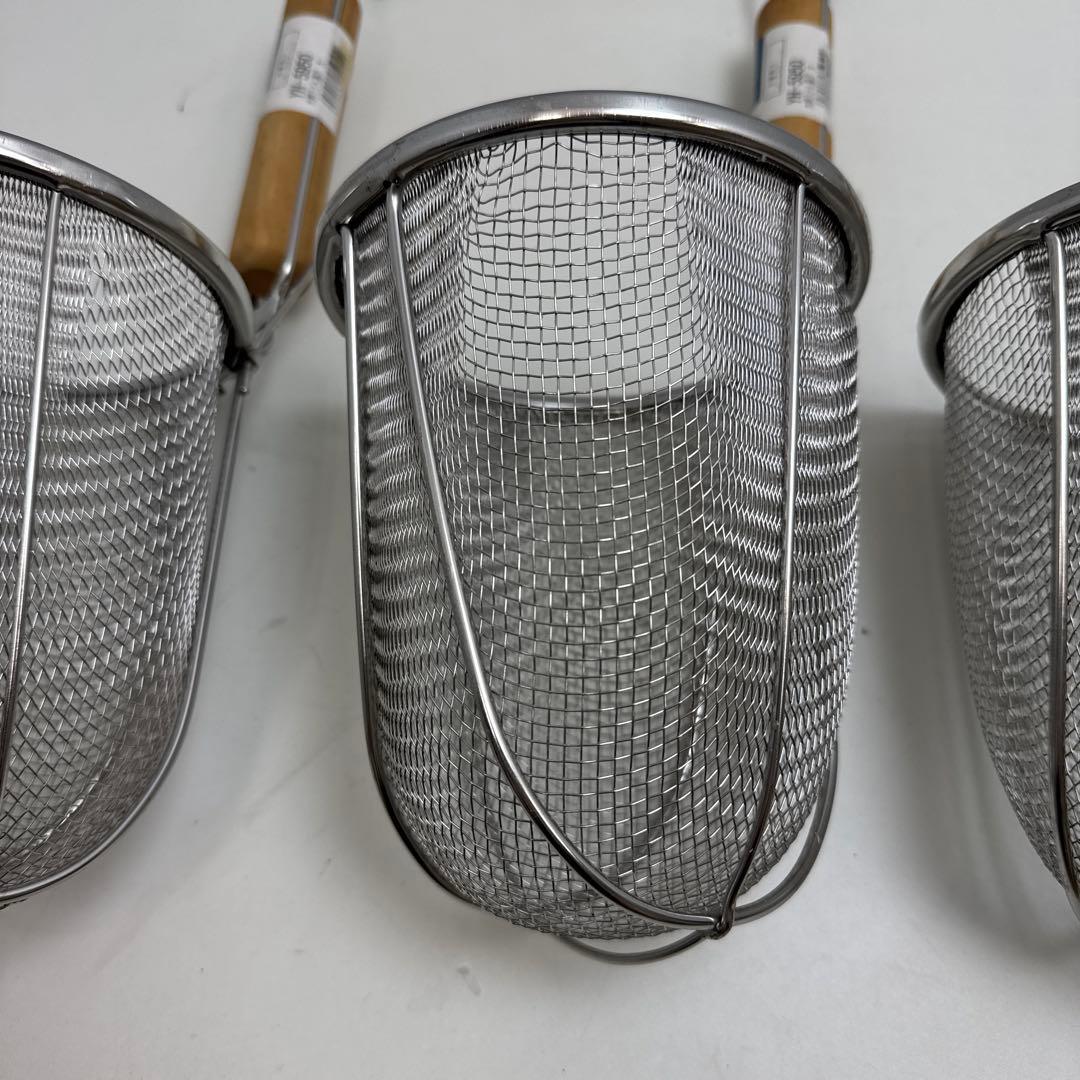 本職の逸品 ヨシカワ 品質表示18-8 YH-5950 木柄 うどん揚げ 大