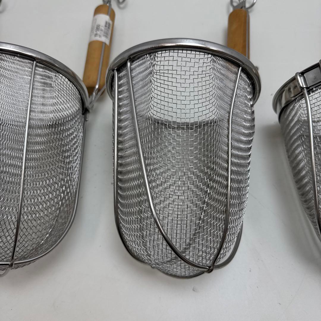 本職の逸品 ヨシカワ 品質表示18-8 YH-5950 木柄 うどん揚げ 大