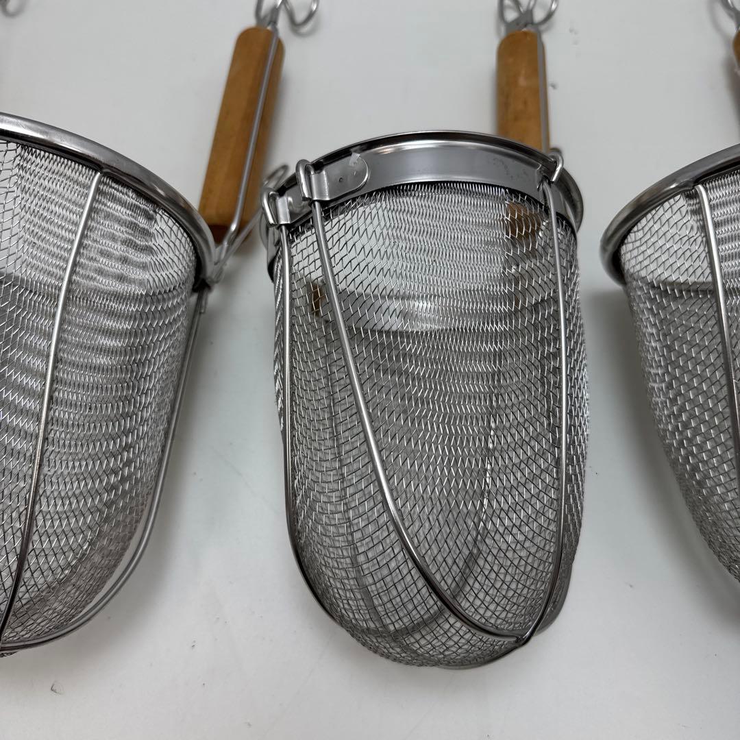 本職の逸品 ヨシカワ 品質表示18-8 YH-5950 木柄 うどん揚げ 大