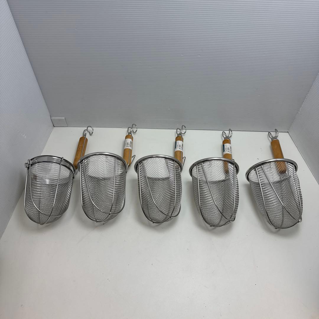 本職の逸品 ヨシカワ 品質表示18-8 YH-5950 木柄 うどん揚げ 大