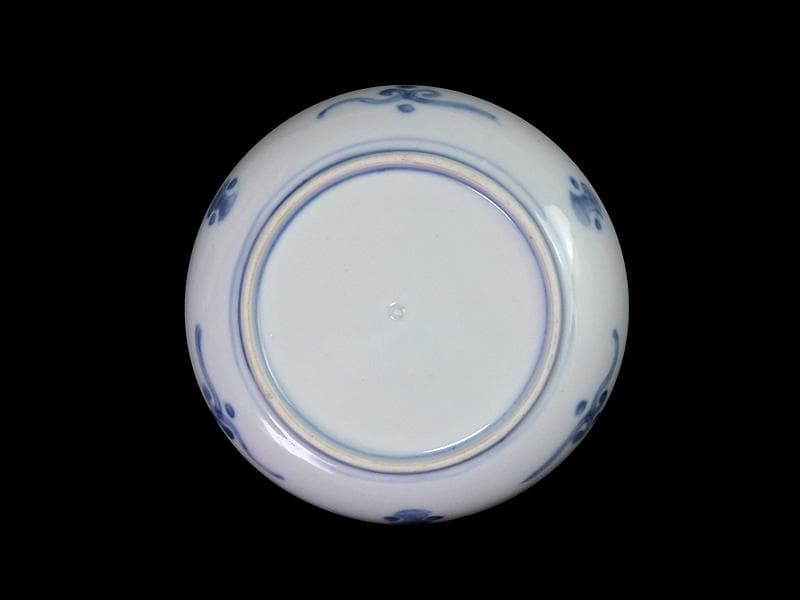 古伊万里　色絵　団龍紋に牡丹の図　5寸皿　5枚　D466AS-fbtk