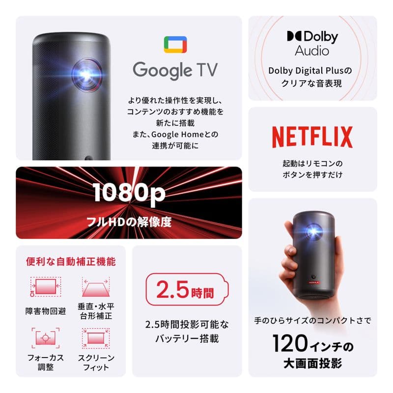 【未開封新品】Anker Nebula Capsule3 モバイルプロジェクター