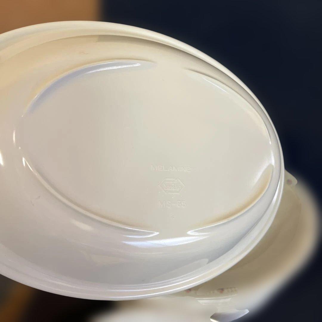 【24枚セット】給食用 メラミン食器 三信化工 メルヘン カレー皿 小判皿 丈夫