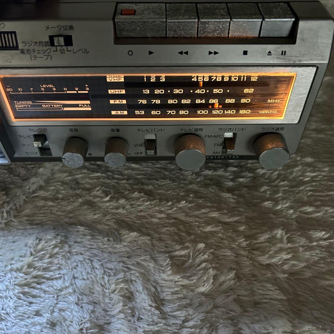 National ナショナル　TH6-X30 ブラウン管TV付ラジカセ 動作品