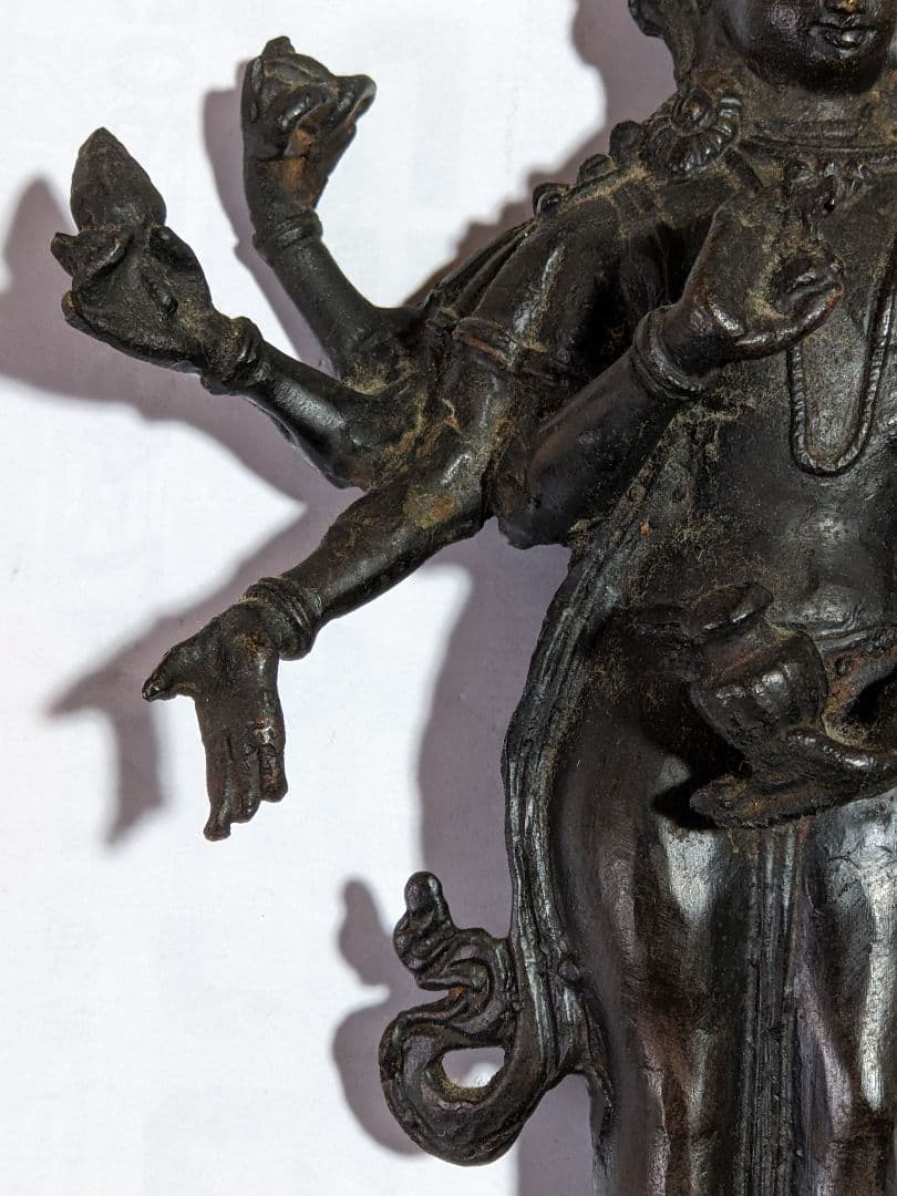♦中国仏教 古玩 古美術品 仏像 唐金 釈迦 千手観音菩薩 立像 置物 骨董品