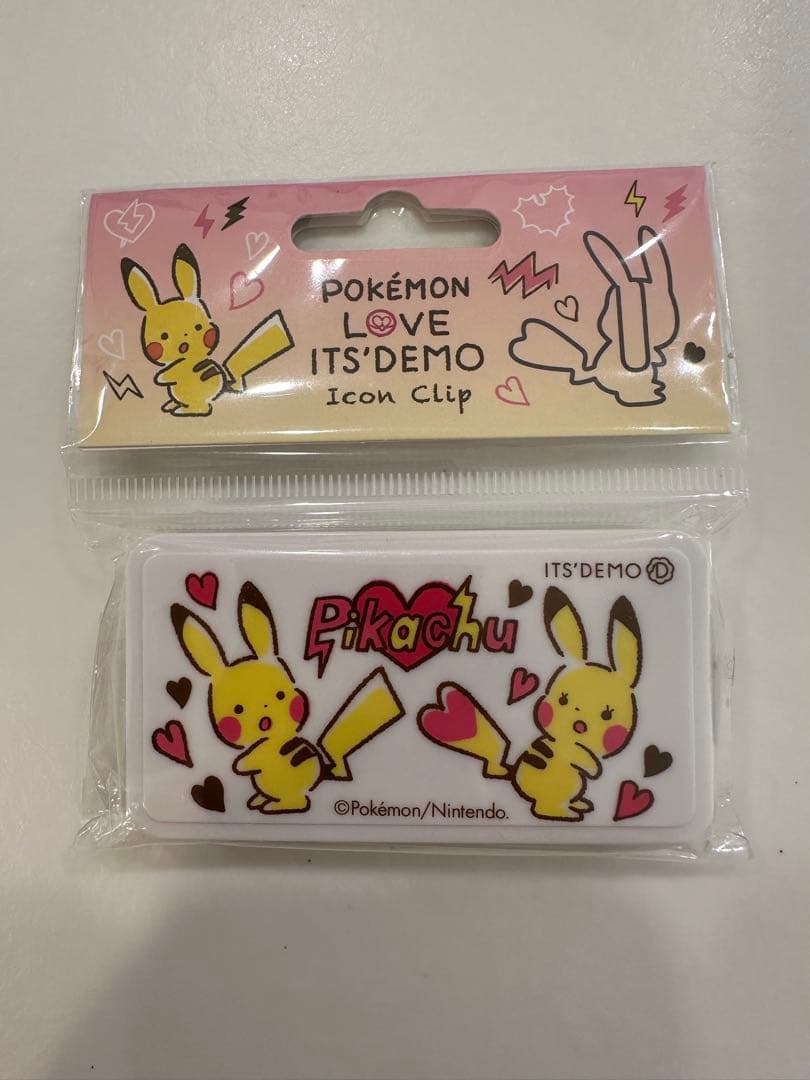 イッツデモ　ポケモン　文具セット　ピカチュウのアイコンクリップ