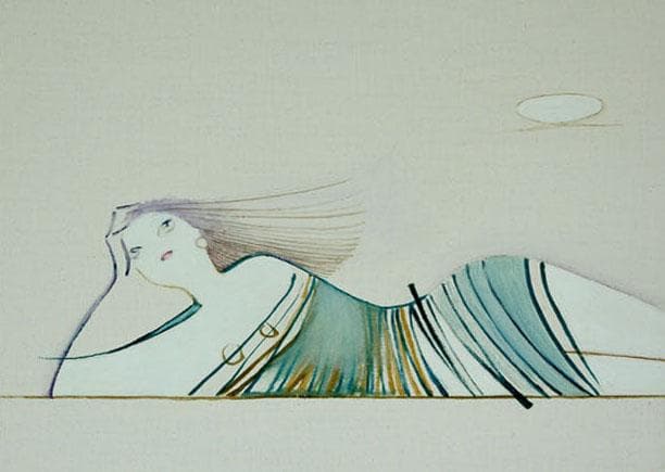 油絵 菅家令子 絵 絵画インテリア額付(青緑＋銀) F3-041114 女性像