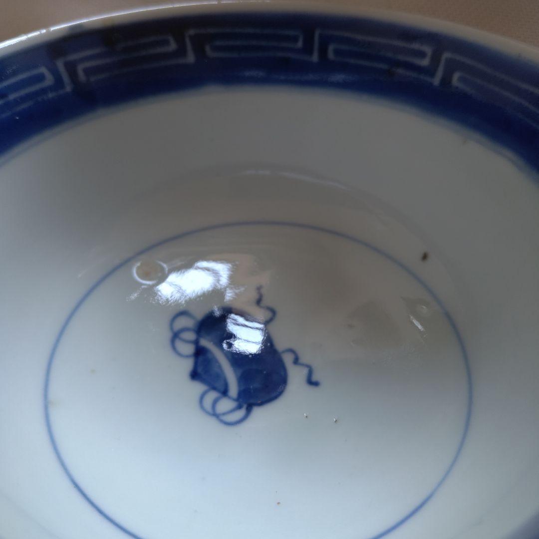 古伊万里（太明年製） 染付蓋付き碗４客セット