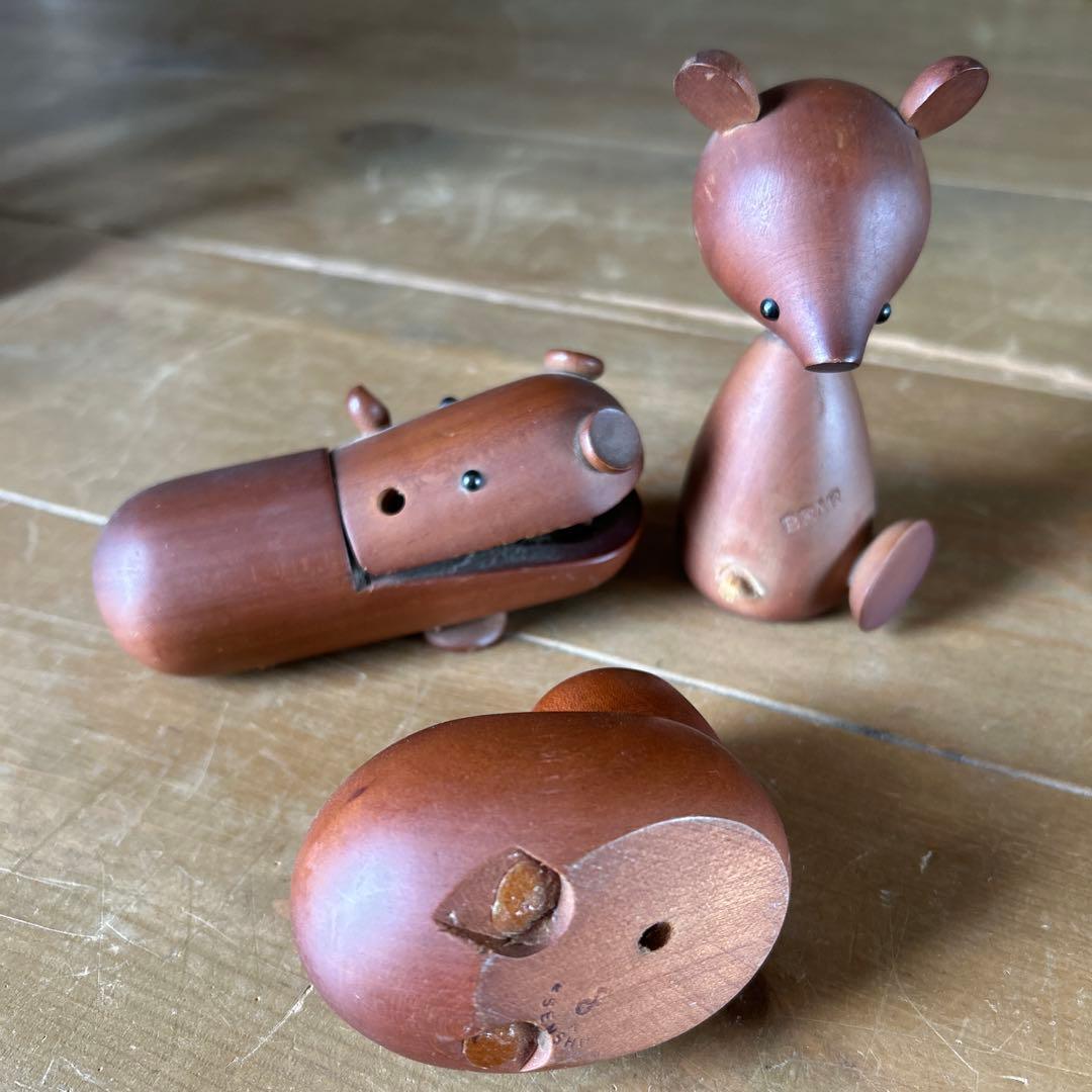 木製動物フィギュアセット(千趣会☆ロイヤルペット)