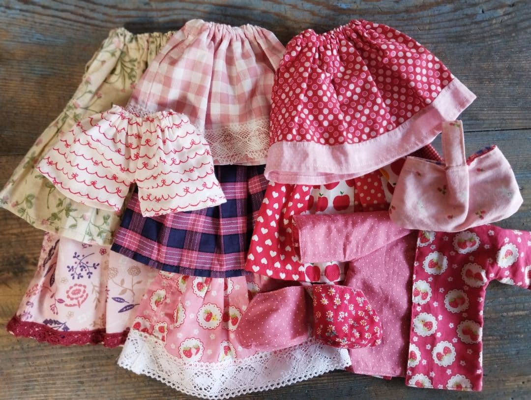 ハンドメイド「茶ねこちゃん」着せ替え人形セット・手洗い可