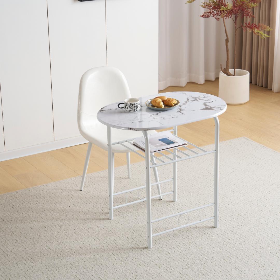 【2脚セット販売 ホワイト】ダイニングチェア 2脚 イス カフェチェアー
