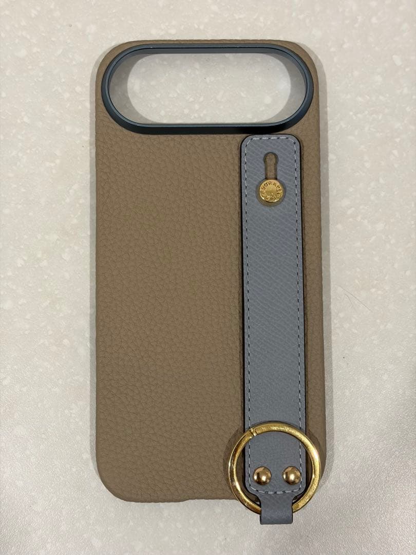 iPhone Air ハンドル付き バックカバーケース シュリンクレザー